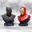 Superhero Black Panther & Iron Man Commemorative Bust