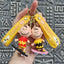 Charlie Brown And Snoopy Skateboard Cute Keychain