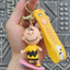 Charlie Brown And Snoopy Skateboard Cute Keychain