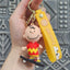 Charlie Brown And Snoopy Skateboard Cute Keychain